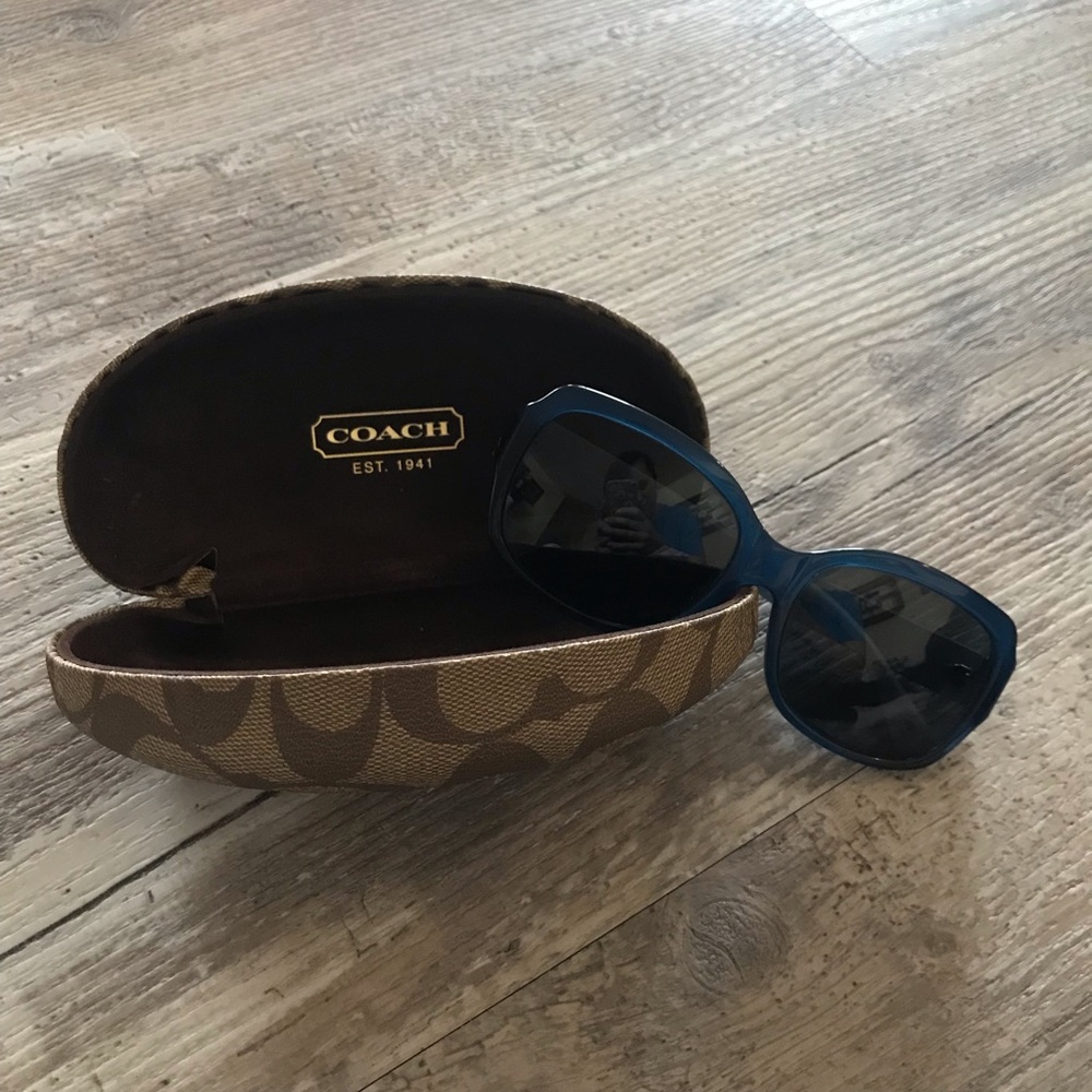 Blue Coach sunglasses